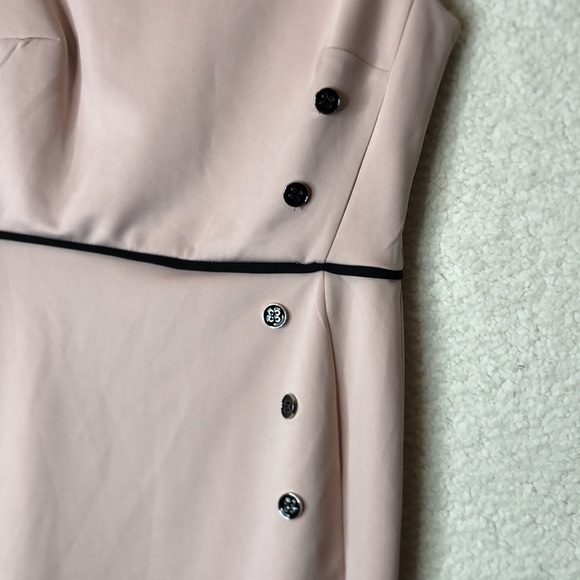 Enfocus Studio Womens Pink Sleeveless Fitted Classic Button Detailed Dress 8 - Picture 5 of 7